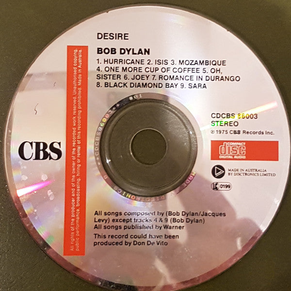 Bob Dylan : Desire (CD, Album, RE)