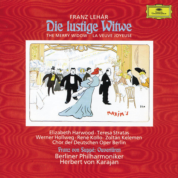 Franz Lehár / Franz von Suppé - Elizabeth Harwood • Teresa Stratas • Werner Hollweg • René Kollo • Zoltán Kelemen* • Chor der Deutschen Oper Berlin • Berliner Philharmoniker • Herbert von Karajan : Die Lustige Witwe / Ouvertüren (2xCD, Album, RE, RM)