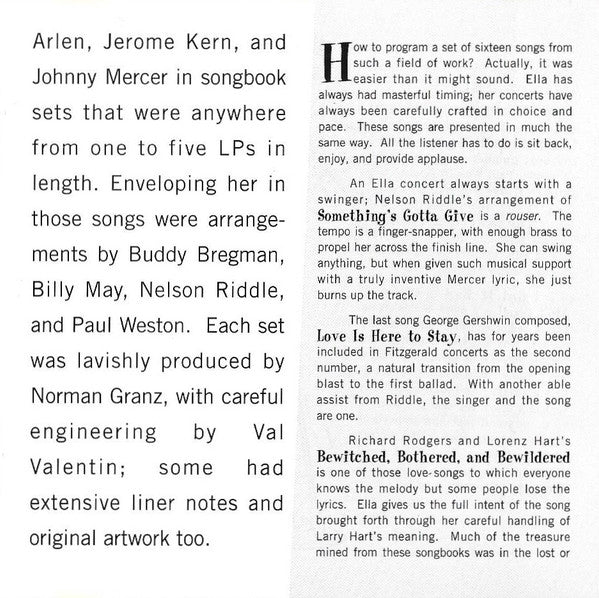 Ella Fitzgerald : The Best Of The Song Books (CD, Comp, RM)