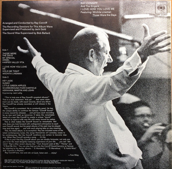 Ray Conniff And The Singers : I Love How You Love Me (LP, Album)