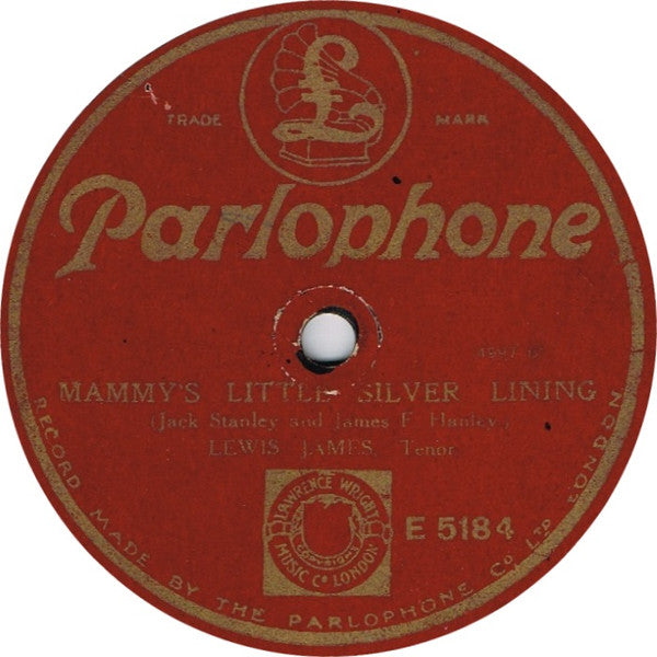 Lewis James : Just A Girl That Men Forget / Mammy's Little Silver Lining (Shellac, 10")
