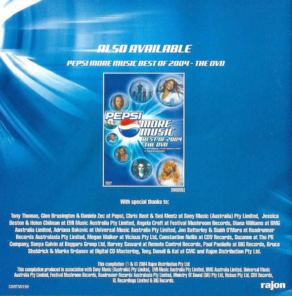 Various : Pepsi More Music - Best Of 2004 (2xCD, Comp)