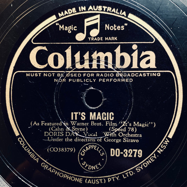 Doris Day & Buddy Clark (3), Doris Day : That Certain Party / It's Magic (Shellac, 10")