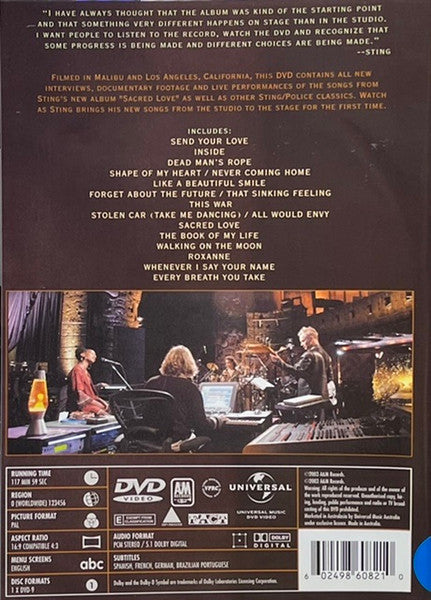Sting : Inside The Songs Of Sacred Love (DVD)