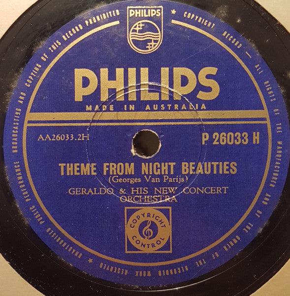 Geraldo And His New Concert Orchestra* : April In Portugal (Whispering Serenade) / Theme From "Night Beauties" (Les Belles De Nuit) (Shellac, 10")