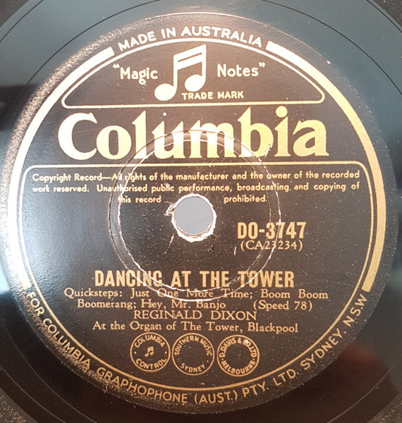 Reginald Dixon : Dancing At The Tower (Shellac, 10")