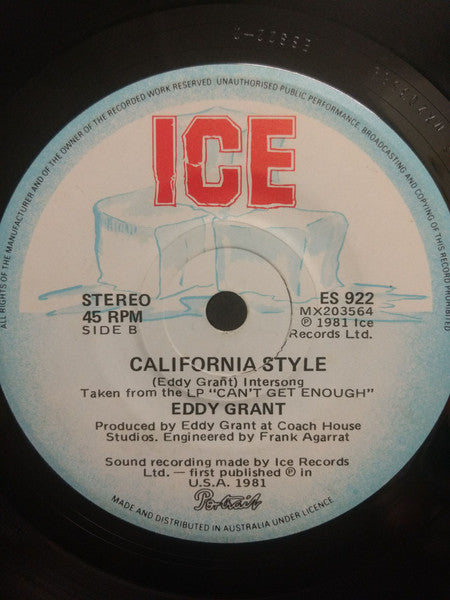 Eddy Grant : Till I Can't Take Love No More (7", Single)