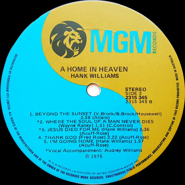 Hank Williams : A Home In Heaven (LP, Comp)