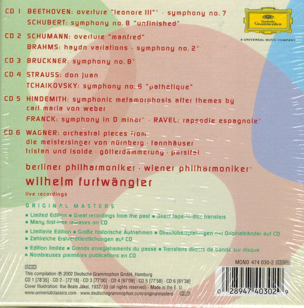 Wilhelm Furtwängler : Live Recordings 1944–1953 (6xCD, Comp, Mono, RM + Box, Ltd)