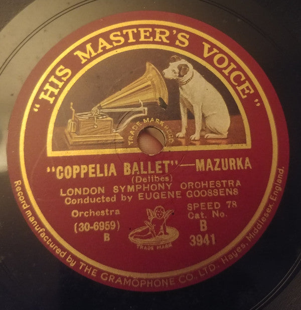 London Symphony Orchestra Conducted By Sir Eugene Goossens : "Coppelia Ballet" - Czardas / Mazurka (Shellac, 10")