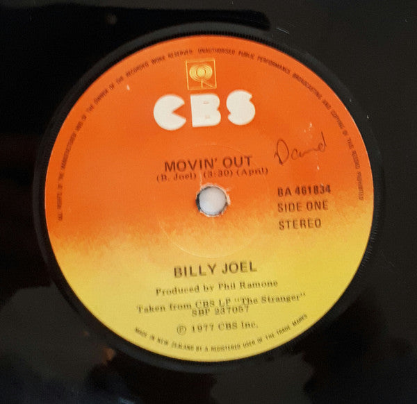 Billy Joel : Movin' Out (Anthony's Song) (7", Single)