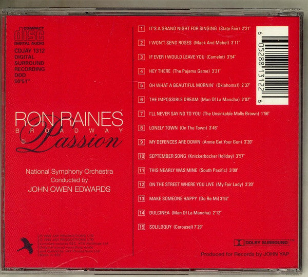 Ron Raines : Broadway Passion (CD, Album)