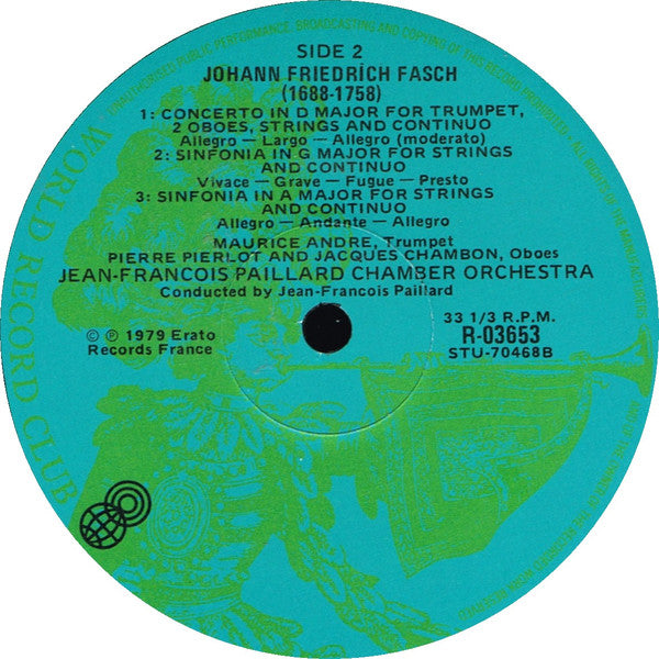 Johann Pachelbel / Johann Friedrich Fasch : Canon In D Major • Two Suites For Strings / Trumpet Concerto • Two Symphonies (LP, Album, Club, RE)