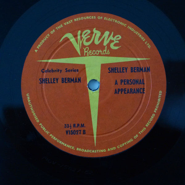 Shelley Berman : A Personal Appearance (LP, Album, Mono)