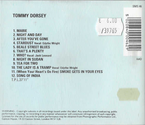 Tommy Dorsey : Tommy Dorsey (CD, Comp)