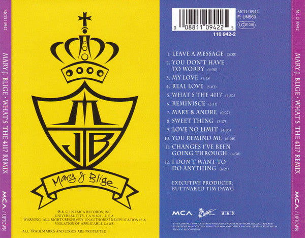 Mary J. Blige : What's The 411? Remix (CD, Album)
