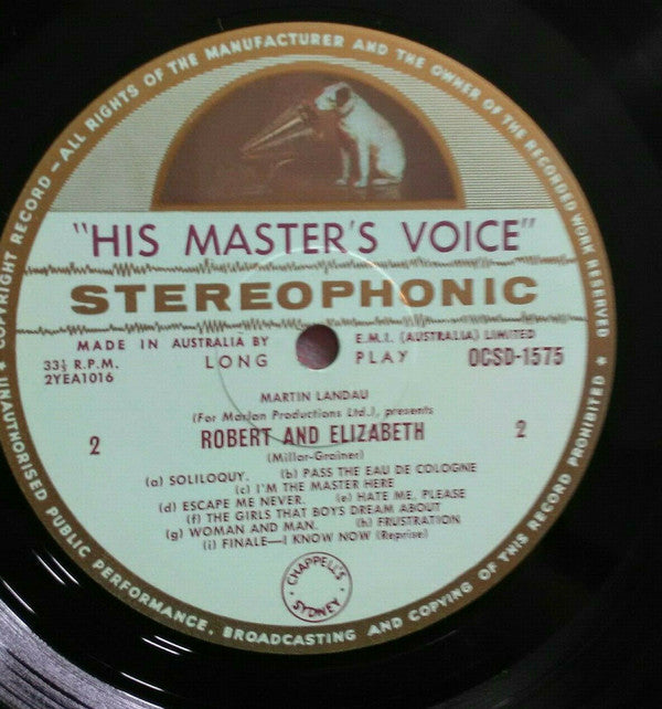 Martin Landau (3) Presents John Clements (6), June Bronhill, Keith Michell : Robert And Elizabeth (LP, Album)