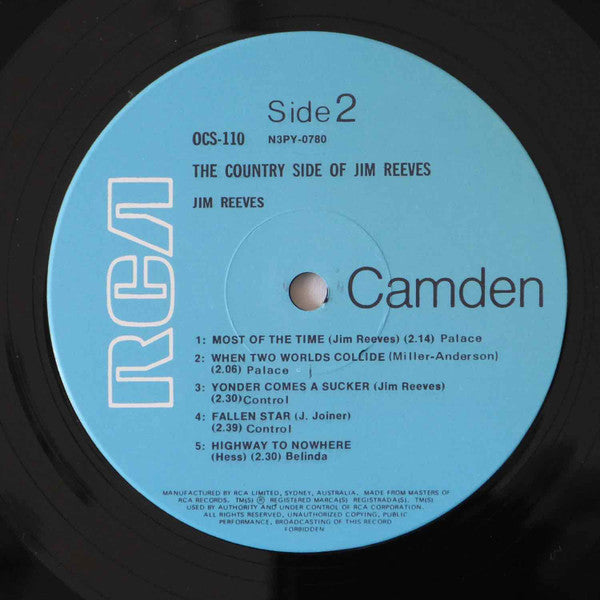 Jim Reeves : The Country Side Of Jim Reeves (LP, Album, RE)