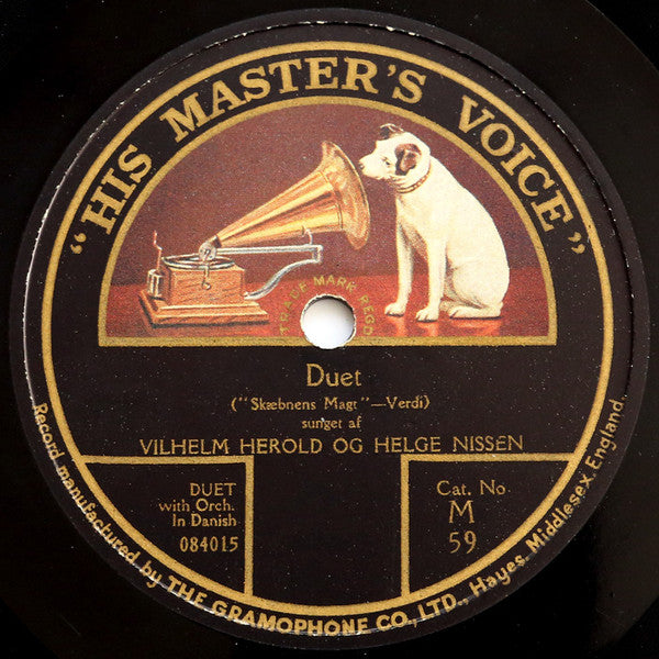 Vilhelm Herold Og Helge Nissen : Duet (Shellac, 12")