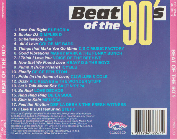 Various : Beat Of The 90's (CD, Comp)