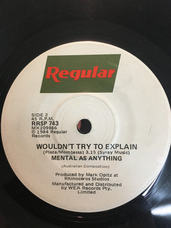 Mental As Anything : Apocalypso (Wiping The Smile Off Santa's Face) (7", Single)