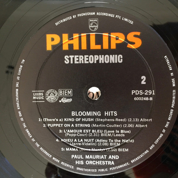 Paul Mauriat And His Orchestra : Blooming Hits (LP, Album, Bla)