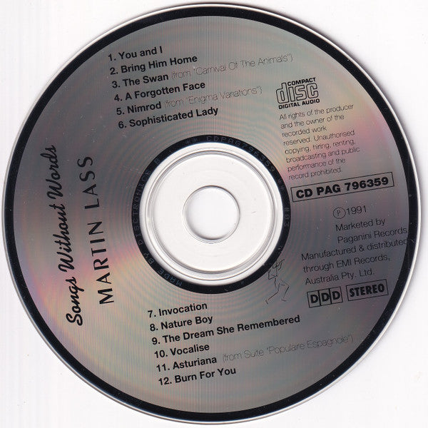 Martin Lass : Songs Without Words (CD, Album)