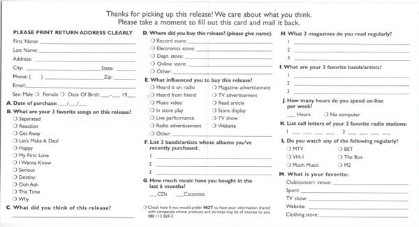 Avant (2) : My Thoughts (CD, Album, Enh)