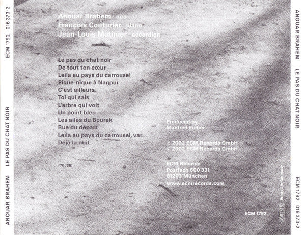 Anouar Brahem : Le Pas Du Chat Noir (CD, Album, RE)
