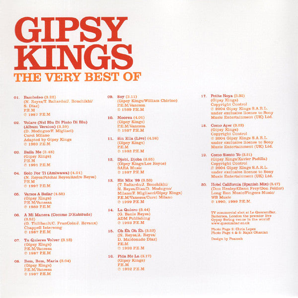 Gipsy Kings : The Very Best Of (CD, Comp)