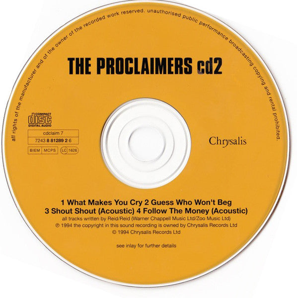 The Proclaimers : What Makes You Cry (CD, Single, CD )