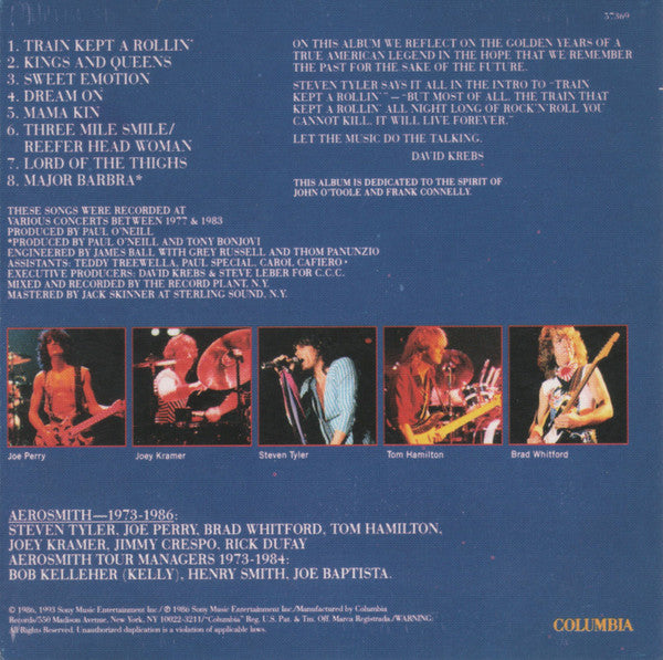 Aerosmith : Classics Live! (CD, Album, RM)