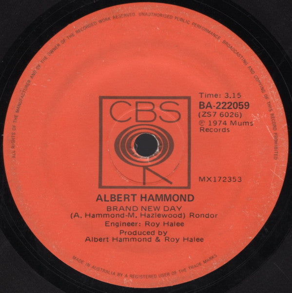 Albert Hammond : I'm A Train (7", Single)