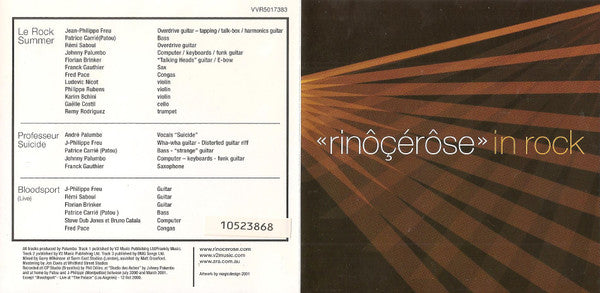 Rinôçérôse : In Rock (CD, EP)