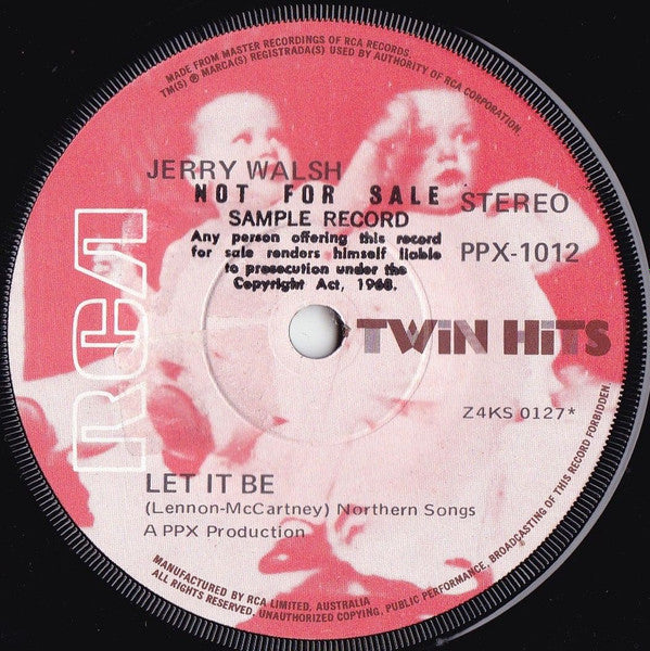 Jerry Walsh : Let It Be (7", Single)