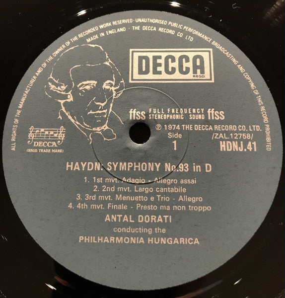 Joseph Haydn - Philharmonia Hungarica, Antal Dorati : Symphonies 93-104 (6xLP + Box)