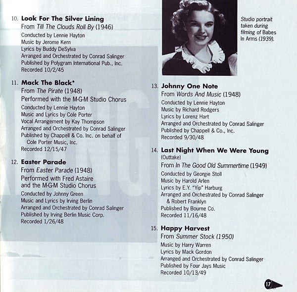 Judy Garland : Judy Garland In Hollywood: Her Greatest Movie Hits (CD, Comp, RM)