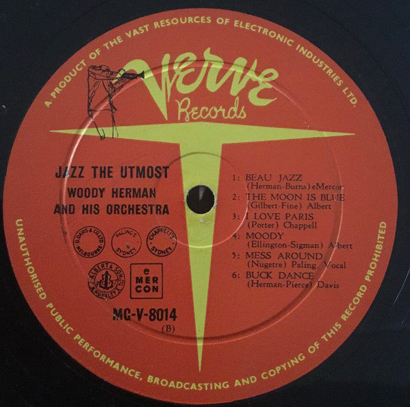 Woody Herman And His Orchestra : Jazz, The Utmost (LP, Mono)
