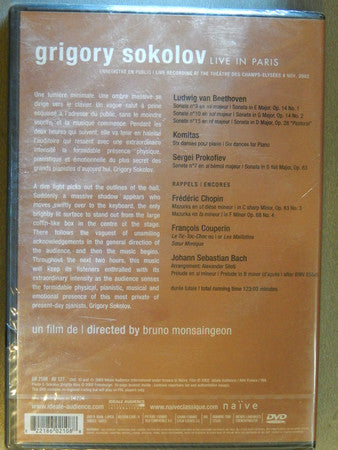 Grigory Sokolov, Ludwig van Beethoven, Komitas, Sergei Prokofiev : Live In Paris (DVD-V)
