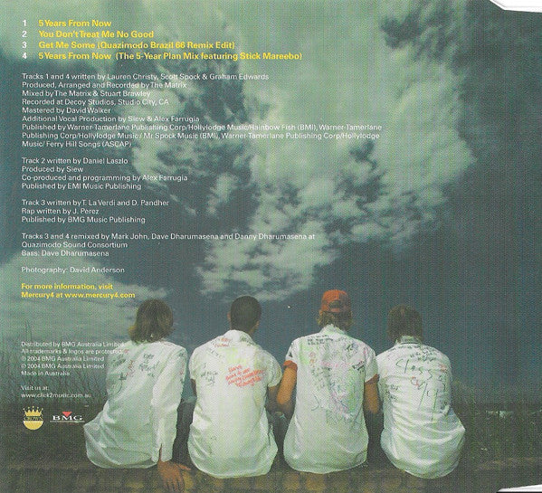Mercury4 : 5 Years From Now (CD, Single)