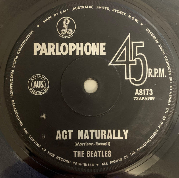 The Beatles : Yesterday (7", Single, Mono)
