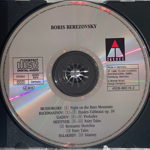 Boris Berezovsky, Modest Mussorgsky, Sergei Vasilyevich Rachmaninoff, Mily Balakirev, Nikolai Medtner, Anatoly Liadov : Untitled (CD, Album)
