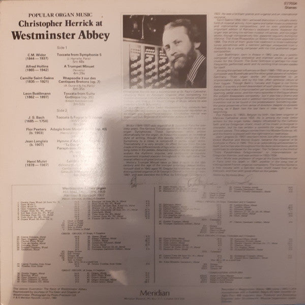 Christopher Herrick : Popular Organ Music At Westminster Abbey (LP, Album)