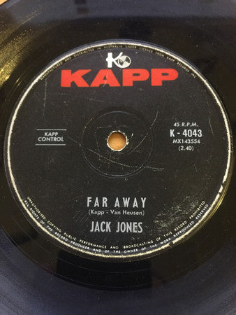 Jack Jones : The First Night Of The Full Moon / Far Away (7", Single)