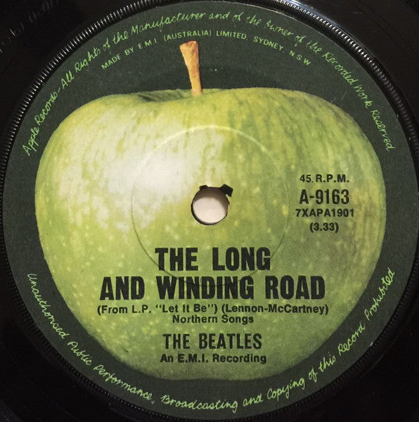 The Beatles : The Long And Winding Road (7", Single, Mono)