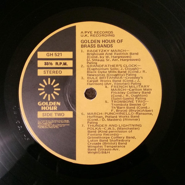 Various : Golden Hour Of Brass Bands (LP, Comp)