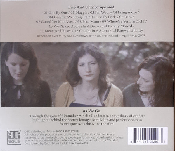 The Unthanks : Diversions Vol.5 - Live And Unaccompanied (Special Film Edition) (CD, Album + DVD-V, PAL, Reg)