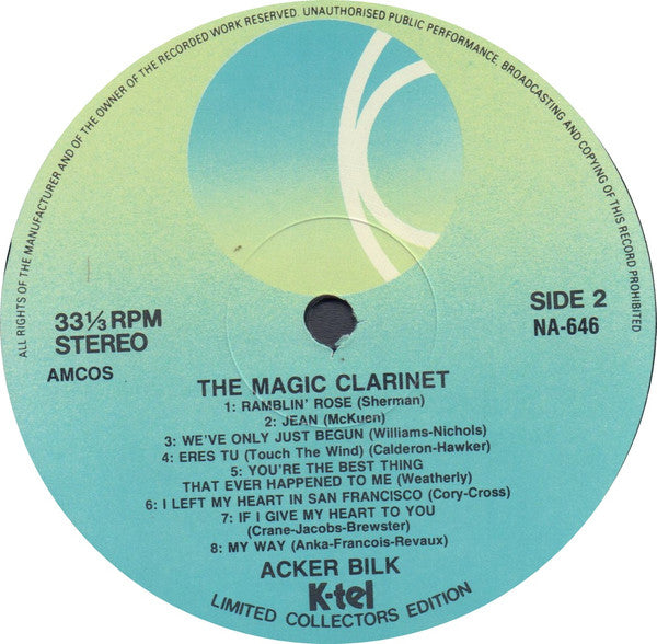 Acker Bilk : The Magic Clarinet (LP, Album, Ltd)