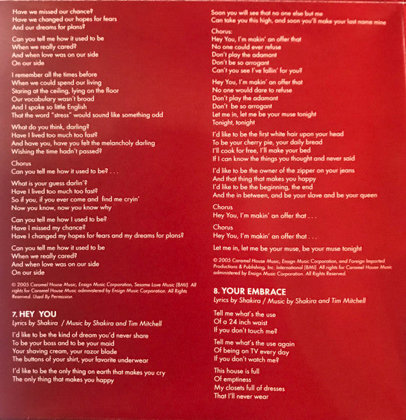 Shakira : Oral Fixation Vol. 2 (CD, Album)