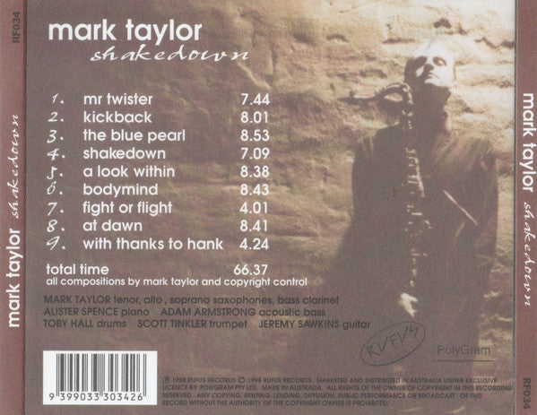 Mark Taylor (37) : Shakedown (CD, Album)